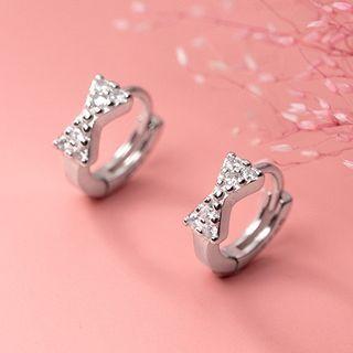 Rhinestone Earring 1 Pair - Rhinestone Earring - Silver - One Size