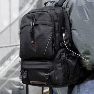 Buckled Lightweight Backpack Normal Edition - Black - Xl