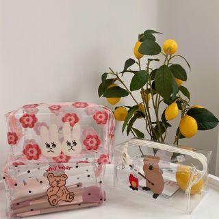 Animal Print Transparent Pvc Pouch