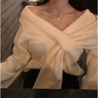 Long-sleeve Knot Front Top