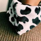 Flannel Milk Cow Print Neck Scarf As Shown In Figure - One Size