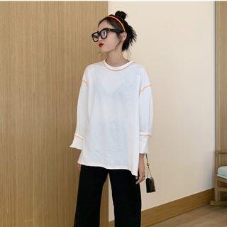 Stitching Long-sleeve T-shirt