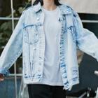 Washed Asymmetrical Denim Jacket