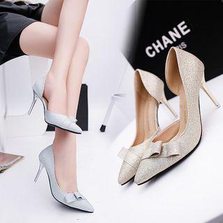 Glittered Pointed Pumps