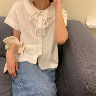 Tie-accent Mini Shirt