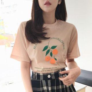 Short-sleeve Panama Orange Print T-shirt