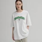 [nefct] Letter Oversized T-shirt White - One Size