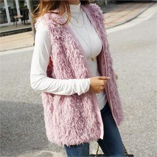 Boucl -knit Vest