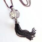 Crystal Tasseled Necklace