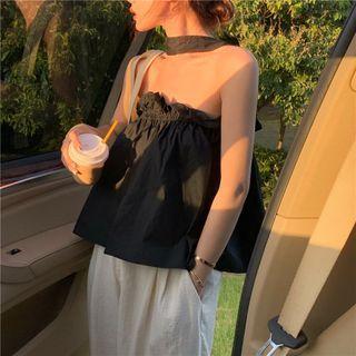 Halter Frill Trim Top