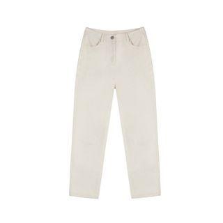 Fleece-lined Crop Straight Leg Jeans