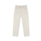 Fleece-lined Crop Straight Leg Jeans