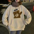 Bear Embroidered Sweatshirt Almond - One Size