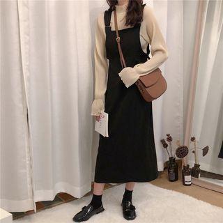 Long-sleeve Chiffon Top / Jumper Midi Dress