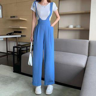 Wide Leg Jumper Pants / Short-sleeve