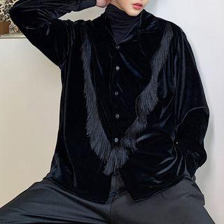 Tasseled Velvet Shirt