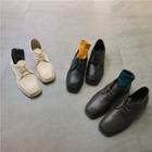 Square-toe Lace Up Shoes