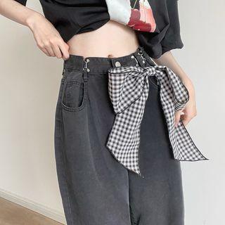 Bow Denim Pants