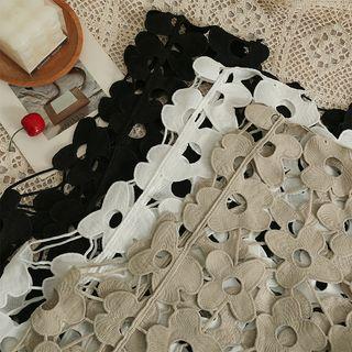 Details Eyelet Loose Cape Top