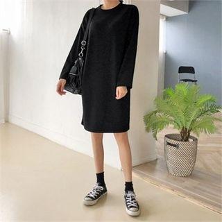 Round-neck Plain Dress