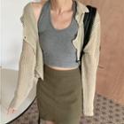 Halter Top / Cardigan / Asymmetrical Skirt