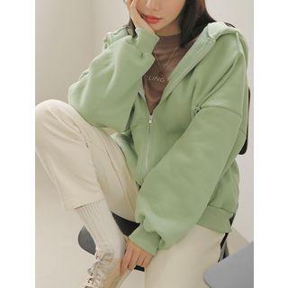 Colored Oversized Zip-up Hoodie