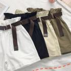 Set: High-waist Shorts + Belt