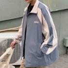 Color-block Printed Jacket