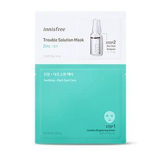 Innisfree - Trouble Solution Mask - 3 Types Zinc