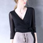 V-neck 3/4-sleeve Dance Top