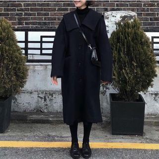 Sailor Collar Single-breasted Coat