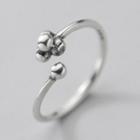 Bead Sterling Silver Open Ring S925 Silver - Ring - Silver - One Size