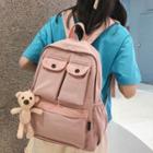 Plain Multi-section Nylon Backpack / Bag Charm