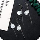 Rhinestone Waterdrop Non-matching Earring