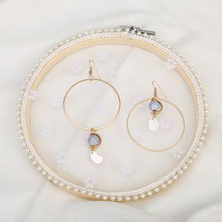 Non-matching Hoop Dangle Earring 1 Pair - Ei0483 - One Size