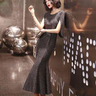 Sleeveless Sheath Midi Wedding Dress