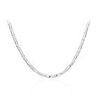 Fashion And Simple Necklace For Men Silver - One Size
