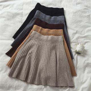 Rip Knit A-line Skirt