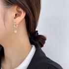 S925 Sterling Silver Chain Small Lock Earring Earrings - One Size
