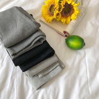 High Waist Ribbed Knit Leggings