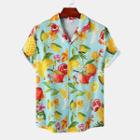 Short-sleeve Fruit Print Hawaiian Shirt