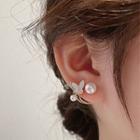 Butterfly Pearl Earring White - One Size