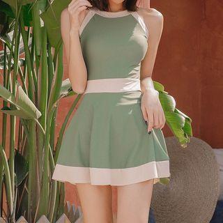 Open-back Sleeveless Swim Dress