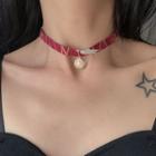 Retro Print Resin Pendant Choker