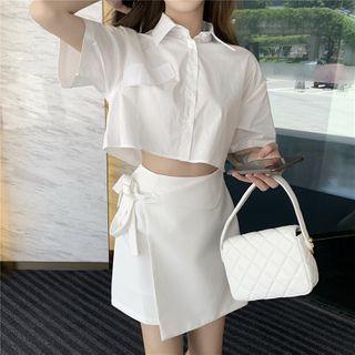Short-sleeve Crop Shirt / Skirt