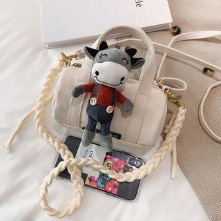 Top Handle Canvas Zip Crossbody Bag