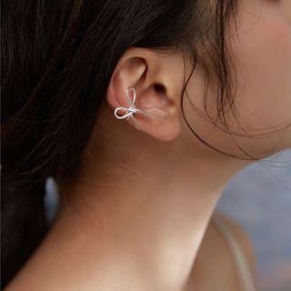 Bow Sterling Silver Earring 1 Pair - Clip On Earring - 925 Silver - Silver - One Size