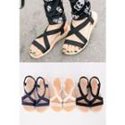 Cross-strap Banded Sandals