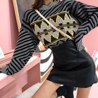 Pattern Loose-fit Sweater As Figure - One Size