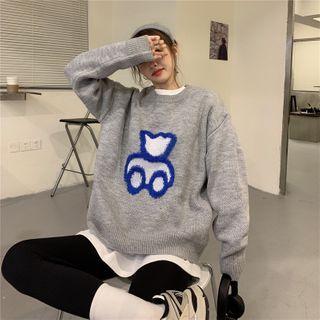 Round Neck Bear Sweater